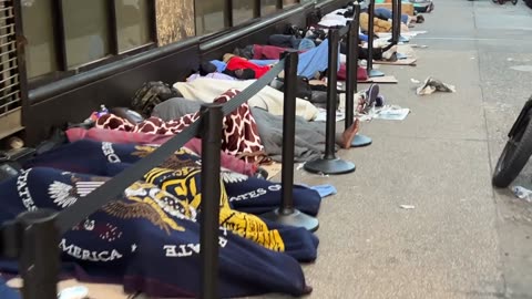 WHAT A CRISIS LOOKS LIKE: NYC Streets Flooded With Migrants as Shelters Hit Max [WATCH]