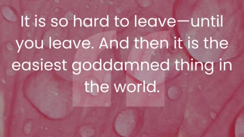 Discover the paradoxical truth about leaving and the freedom it brings. #inspirational
