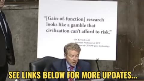 BOOM ! WATCH SEN RAND PAUL END DR FRAUDCI'S ENTIRE CAREER FOR CREATING THE VIRUS