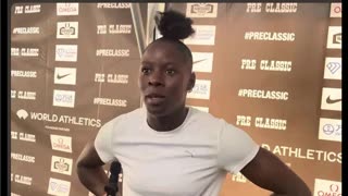Shericka Jackson Following Her Remarkable 100m-200m Double Victory at 2023 Prefontaine Classic"