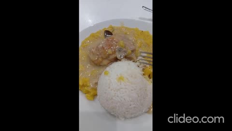 Tasty food -mushroom olluca potato chicken rice