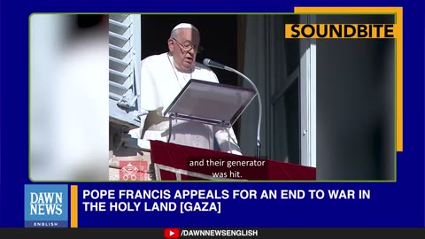 Pope Francis Appeals For An End To War In The Holy Land "Gaza"