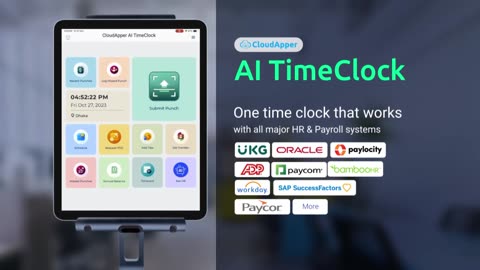 Affordable iPad/Tablet-Based TimeClock by CloudApper AI: Cost-Effective Workforce Time Management