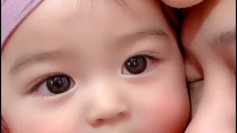 Cute baby talking