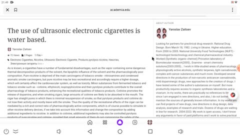 The use of ultrasonic electronic cigarettes is water based