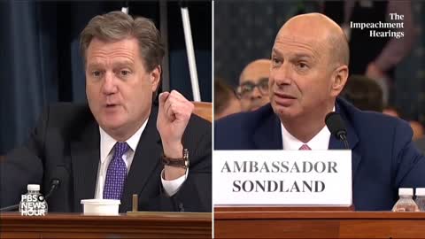 Sondland: “No One On This Planet” Told Him Aid Was Tied To Investigations