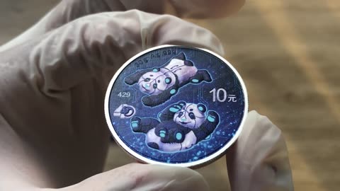 2020 Chinese PANDA - Artificial Intelligence Edition 30g Silver UV Effect Coin