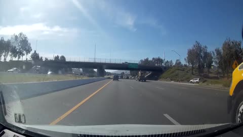 Impatient Driver Loses Control on California Highway