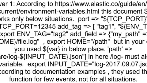 Logstash use environment variable