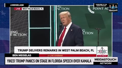 Trump PANICS ON STAGE in Florida Speech OVER KAMALA
