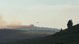 Air Tanker Drops Retardent