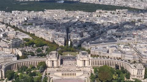 View from Eiffel tower Paris