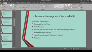 Chapter 4 - Information Systems for food