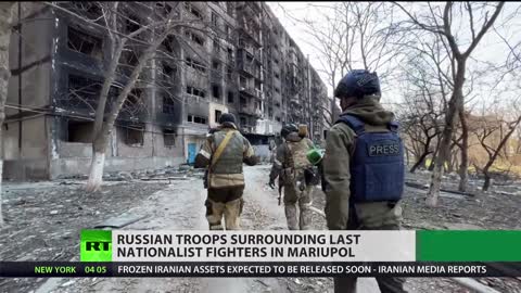 "Battaglia intensa" L'esercito russo circonda gli ultimi combattenti sionazisti del battaglione Azov a Mariupol nella repubblica russa di Donetsk