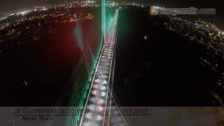 Así se ve la iluminación de La Novena desde un drone