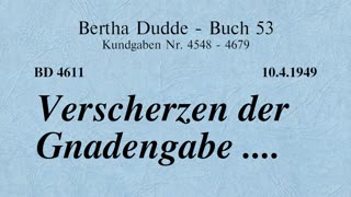 BD 4611 - VERSCHERZEN DER GNADENGABE ....