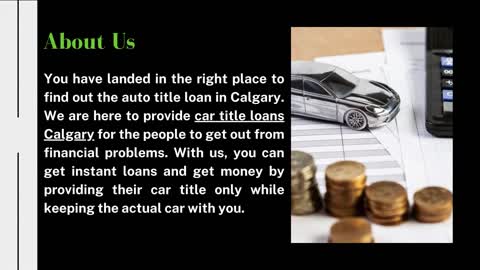 Apply For Car Title Loans Calgary & Ease Your Financial Problems