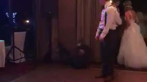 Epic wedding dance fail