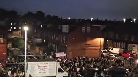 The scene tonight in Harehills, Leeds. Don’t you dare complain, you’ll be arrested