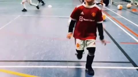 Junior boy plays footballers style❤️🔥