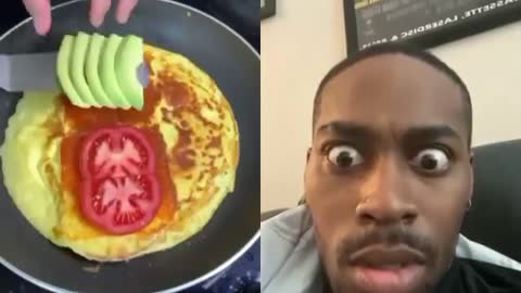 Fast funny reaction on food
