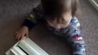 Baby Gets Himself Stuck In Floor Heating Vent