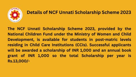 Benefits of NCF Unnati Scholarship Scheme in Tamil Nadu