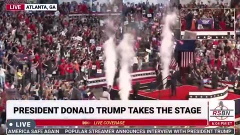 Donald J Trump Rally 8/3/2024 Smoke Entrance