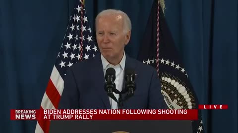 President Biden speaks after a deadly shooting at a Trump rally in Pennsylvania