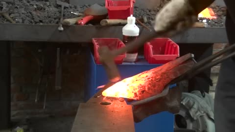 How anvils used to be made using the build-up forging technique