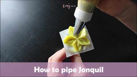 How to pipe buttercream Jonquil (Daffodil) │ Korean Buttercream Flower