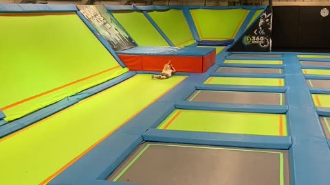 Girl Forgets To Jump On Trampoline