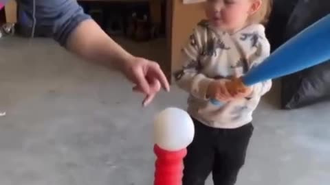 Can’t stop laughing - so cute! You have to keep your eyes on the ball.literally! 👀⚾️😂😍