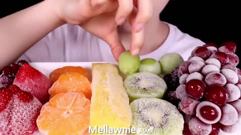 ASMR FROZEN FRUITS, EATING SOUNDS