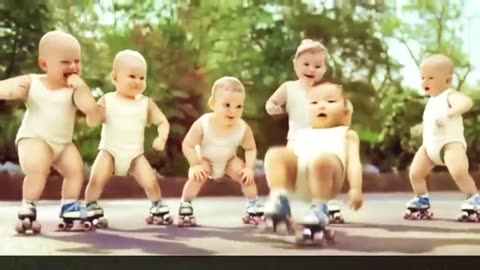 Baby dancing in roller
