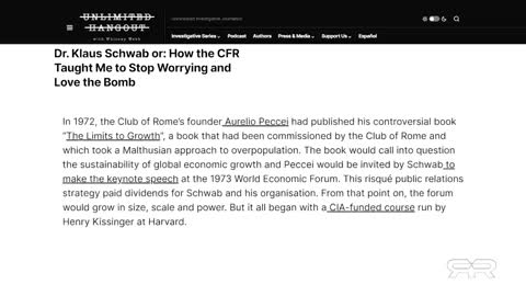 InfoWars - Reece-Report - Megadeath Intellectuals Of The Great Reset WEF, NWO, UN