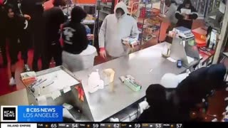 Compton California, bakery ransacked by Thugs from nearby street takeover