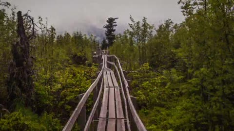 Gäggersteg Hyperlapse Nature Moving Clouds Fog