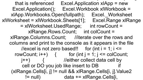 Read excel file data in MVC