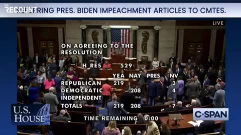 BREAKING - Biden has been impeached in congress today!