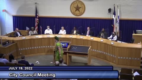 Alex Stein impersonating classic woke pro abortion activists at a Denton Texas City Council meeting.