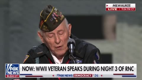 WWII VETERAN SPEAKS DURING NIGHT 3 OF RNC