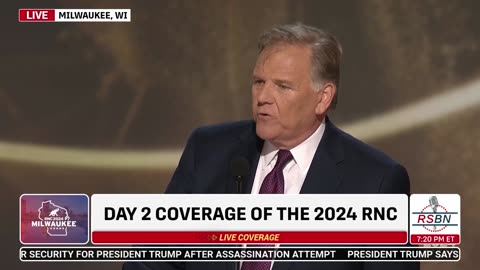 WATCH: Candidate for U.S. Sen. Mike Rogers Speaks at 2024 RNC in Milwaukee, WI - 7/16/2024