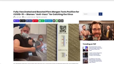 Boosted Piers Morgan Blames “Anti-Vaxx” for Catching the Virus