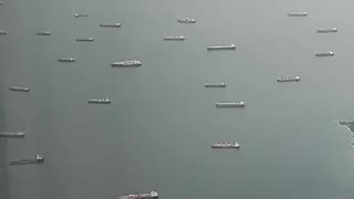 200 cargo ships waiting to pass in the Panama canal