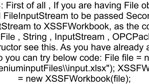 Java ReadWrite Excel Error The constructor XSSFWorkbookFileInputStream is undefined