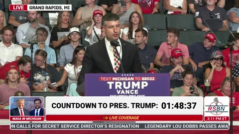 LIVE: Tom Barrett speaks at Major Trump/Vance Rally in Grand Rapids, Michigan - 7/20/24