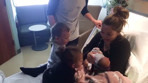 Legendary Moments When Kids Meet Newborn Babies - Funny Baby Siblings