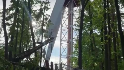 A view of the TV tower from the ground. 2