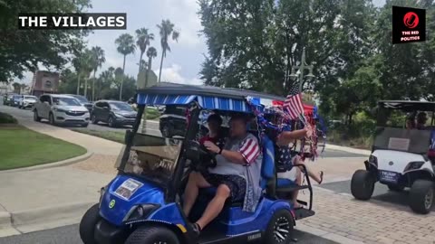 Massive Trump Parade Rolls Through The Villages, Florida on August 3rd with Over 1200 Golf Carts!